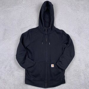 Carhartt Hoodie Sweatshirt Womens Size XS  Relaxed Black Full Zip 102788 001